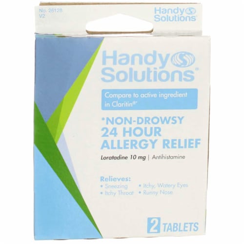 Handy Solutions® 24 Hour Non-Drowsy Allergy Relief Tablets Perspective: front