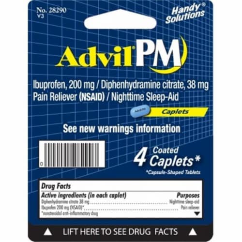 Advil PM Coated Caplets Perspective: front