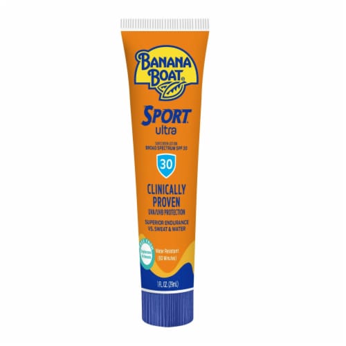 Banana Boat Sport Ultra SPF 30 Sunscreen Lotion Travel Size 1oz Perspective: front