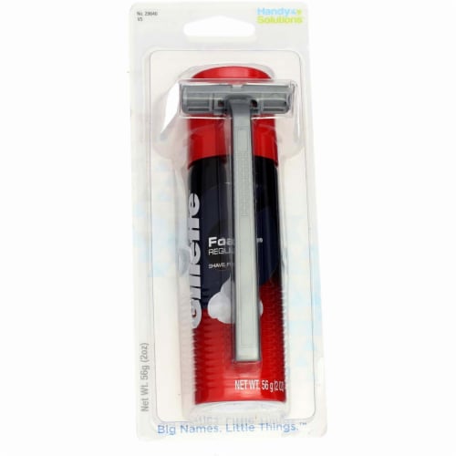 Gillette® Coated Stainless Steel Blades Shaving Kit Perspective: front