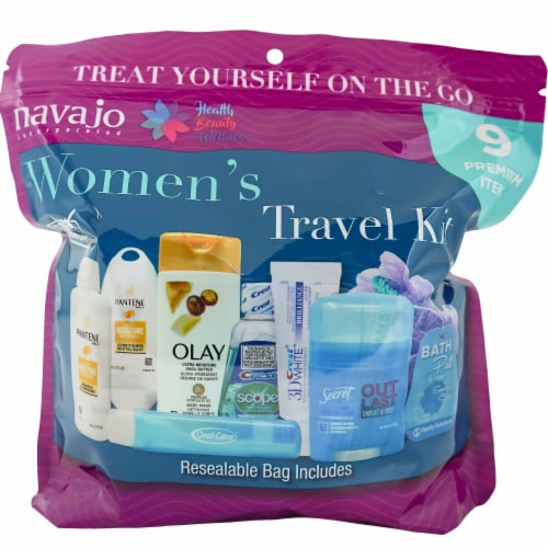 Handy Solutions Women's Toiletry Travel Kit with Resealable Bag Perspective: front