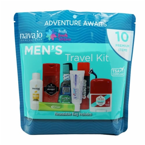 Handy Solutions Men's Toiletry Travel Kit with Resealable Bag, 10 pc ...