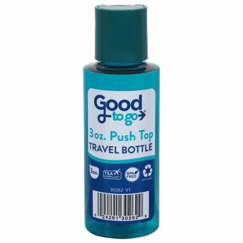 Good To Go Push Top Travel Bottle Perspective: front