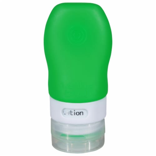 Good To Go® Silicone Travel Bottle - Purple/White Perspective: front