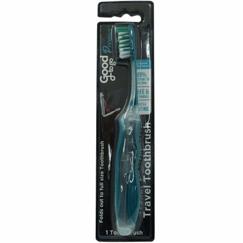 Good To Go Premium Anti-Microbial Travel Toothbrush Perspective: front
