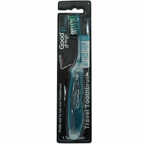 Good To Go Premium Anti-Microbial Travel Toothbrush Perspective: front