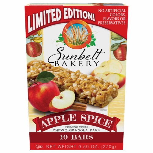 Sunbelt Bakery Apple Spice Chewy Granola Bars Perspective: front