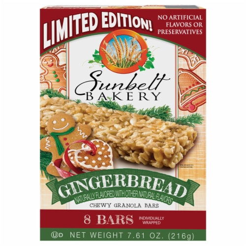 Sunbelt Bakery Gingerbread Chewy Granola Bars Perspective: front