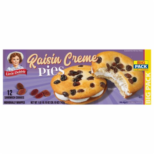 Little Debbie Raisin Creme Pies Big Pack Perspective: front