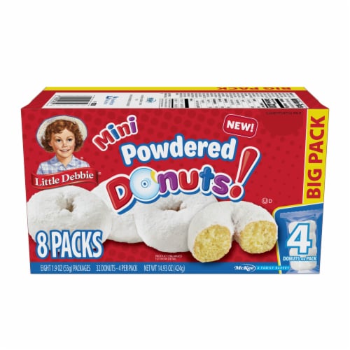Little Debbie® Big Pack Powdered Mini Donuts Snack Cakes Perspective: front