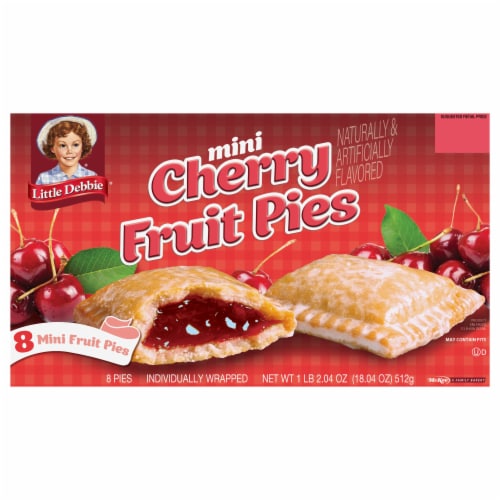 Little Debbie Mini Cherry Fruit Pies Perspective: front