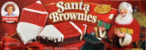 Little Debbie Santa Brownies Perspective: front