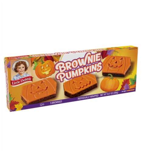 Little Debbie® Brownie Pumpkins Halloween Cakes Perspective: front