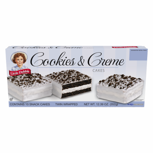 Little Debbie Cookie & Creme Cakes Snacks Perspective: front