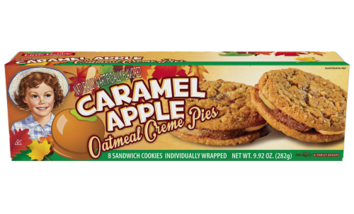 Little Debbie Caramel Apple Oatmeal Creme Pies Perspective: front