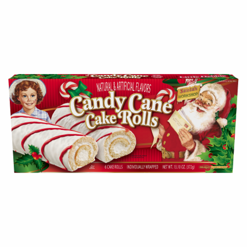 Little Debbie Candy Cane Cake Rolls Perspective: front