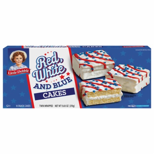 Little Debbie Vanilla Red White & Blue Cakes