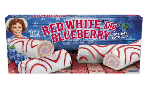 Little Debbie Red White & Blueberry Creme Rolls Perspective: front