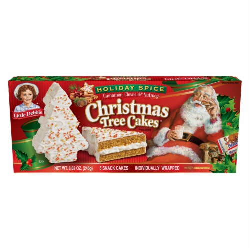 Little Debbie Holiday Spice Christmas Tree Cakes Perspective: front