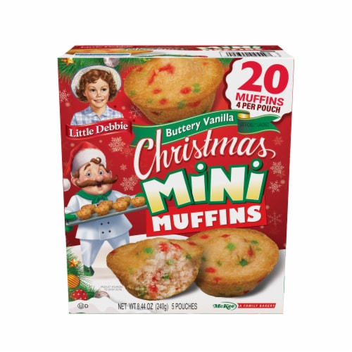 Little Debbie® Buttery Vanilla Christmas Mini Muffins Perspective: front