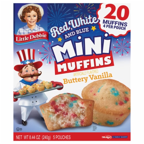 Little Debbie® Red, White, and Blue Buttery Vanilla Mini Muffins Perspective: front