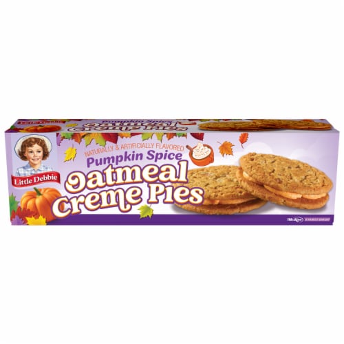 Little Debbie Pumpkin Spice Oatmeal Creme Pies Perspective: front