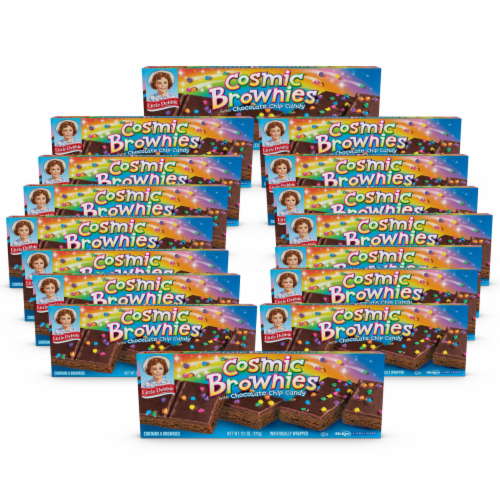 Cosmic Brownies, 16 Boxes, 96 Individually Wrapped Brownies With a Candy Coating Perspective: front