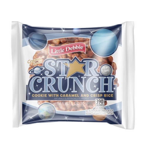 Little Debbie Star Crunch Cookie with Caramel and Crisp Rice Perspective: front