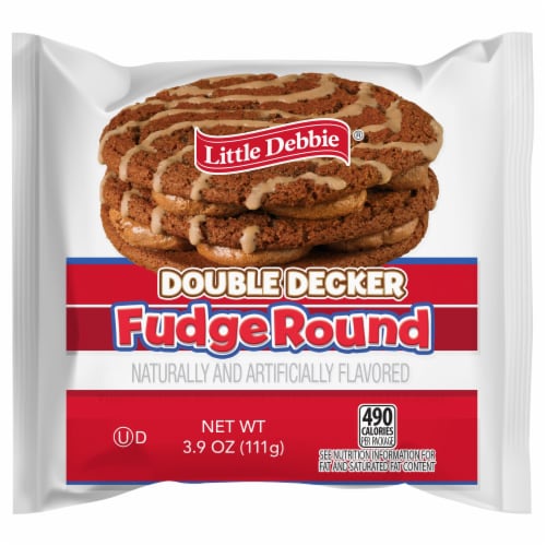 Little Debbie® Double Decker Fudge Round Snack Cake Perspective: front