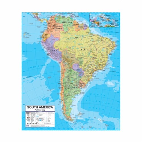 Universal Map 762547057 South America Advanced Political Deskpad Map Set Perspective: front