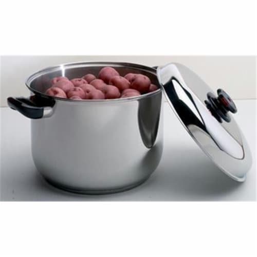 HealthSmart 9 Element 16qt Waterless Stock Pot with Steam Ventilation Knob Perspective: front