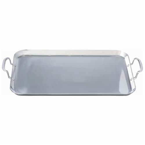Chef's Secret T304 High-Quality Stainless Steel Double Griddle 18 Inches X 11 Inches Perspective: front