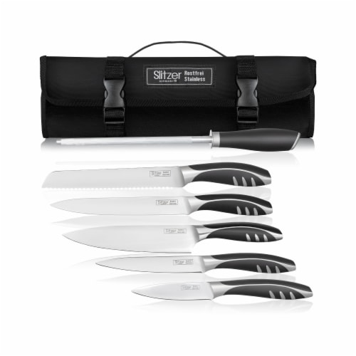Slitzer Germany 7-Piece Chef's Cutlery Set Ergonomically Designed Professional Grade Knives Perspective: front