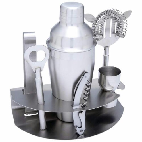 Wyndham House 7Pc Stainless Steel Bar Set Perspective: front