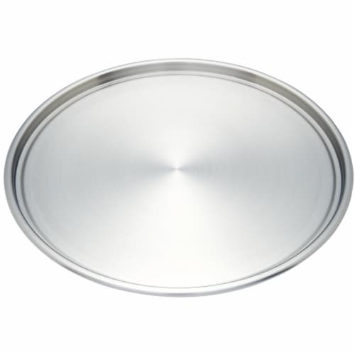 Maxam Stainless Steel Pizza Pan Perspective: front