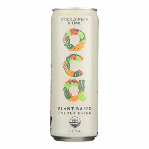 OCA Plant Based Energy Drink, Prickly Pear Lime Perspective: front