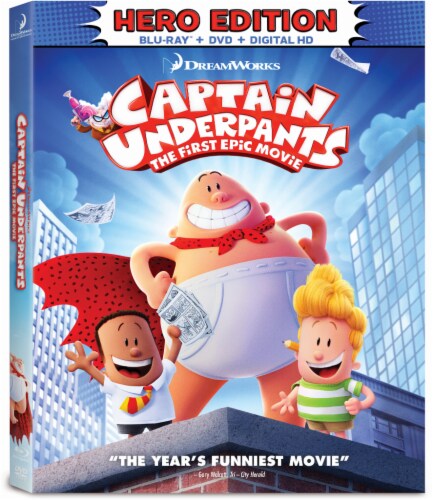 Captain Underpants: The First Epic Movie (2017 - Blu-ray/DVD/Digital Copy) Perspective: front