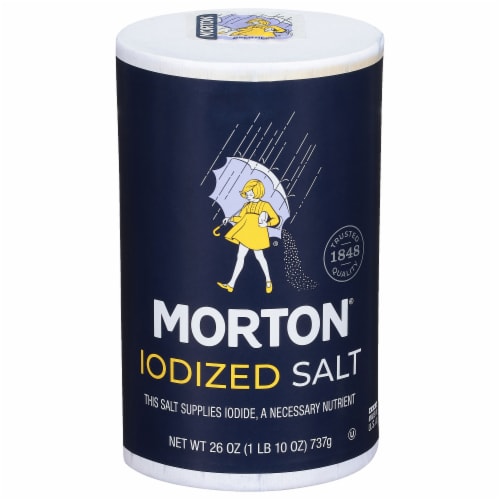 Morton® Iodized Table Salt Perspective: front