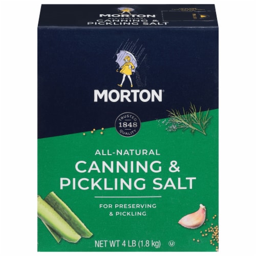 Morton® All-Natural Canning & Pickling Salt Perspective: front