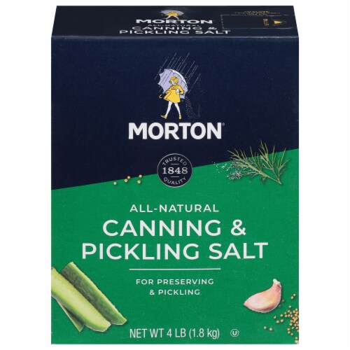 Morton® All-Natural Canning & Pickling Salt Perspective: front