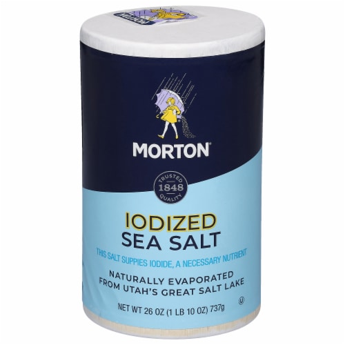 Morton® Iodized Sea Salt Perspective: front