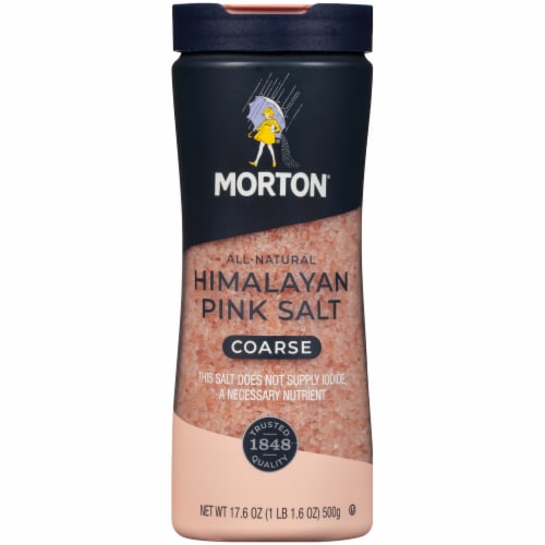Morton® All-Natural Coarse Himalayan Pink Salt Perspective: front
