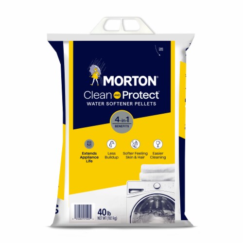Morton® Clean and Protect™ Water Softener Pellets Perspective: front
