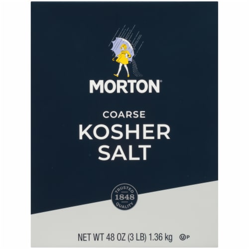 Morton® Coarse Kosher Salt Box Perspective: front