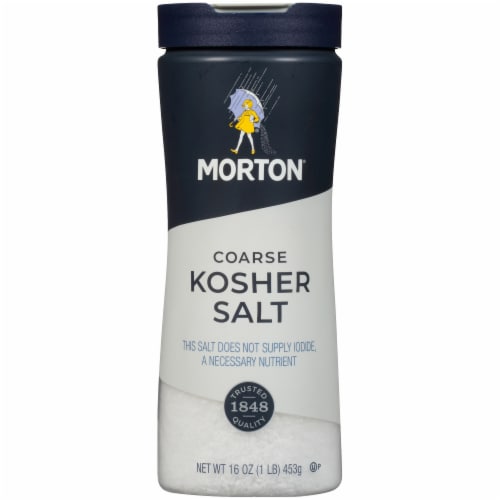 Morton® Coarse Kosher Salt Perspective: front