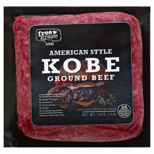 Free Graze™ American Style Kobe Ground Beef Perspective: front