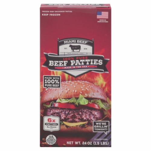 Miami Beef® Beef Patties Perspective: front
