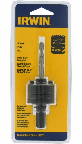 Irwin® 3/8 Inch Bi-Metal Hole Saw Mandrel Perspective: front