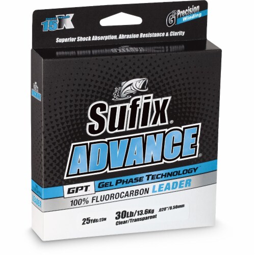 Sufix 684-030C Sufix Advance Fluorocarbon Leader 30 lb Clear, 1