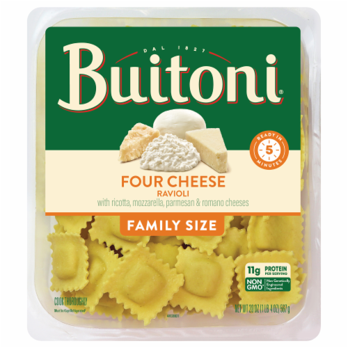 Buitoni® Four Cheese Ravioli Pasta Family Sized Pasta Perspective: front